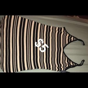 Black and white stripped tank top